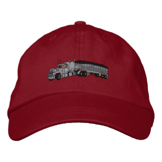Casquette Brodée Semi avec remorque à grain