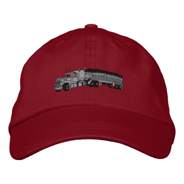 Casquette Brodée Semi avec remorque à grain (Devant)