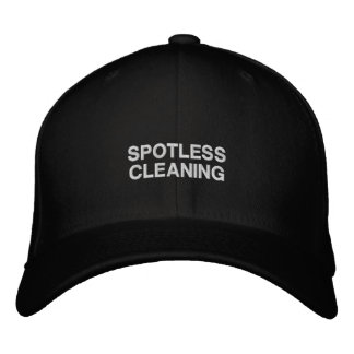 Casquette Brodée Service de nettoyage Nom de la société Noir
