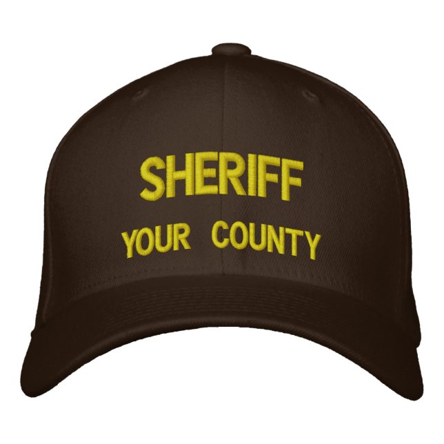 CASQUETTE BRODÉE SHERIFF (AJOUTER VOTRE COMTÉ) (Devant)