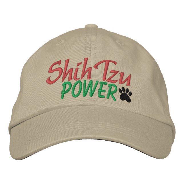 Casquette Brodée Shih Tzu Power par SRF (Devant)