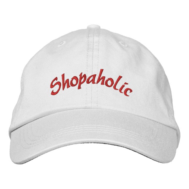 Casquette Brodée Shopaholic drôle (Devant)