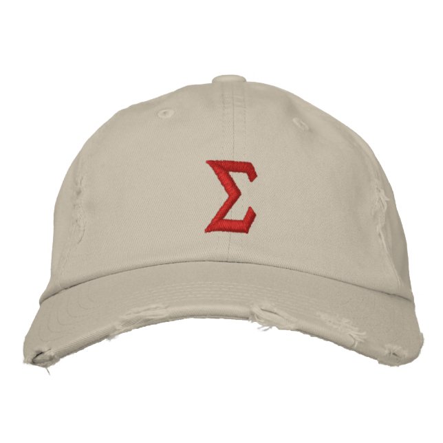 Casquette Brodée sigma/Grec alpha/couleur diy (Devant)