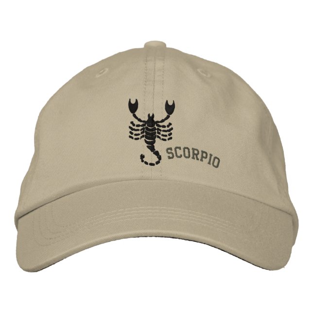 Casquette Brodée Signe du zodiaque Scorpion Brodé 23 octobre - 21 n (Devant)