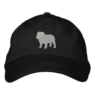 Casquette Brodée Silhouette de Bulldog anglais   race de chiens coo