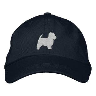 Casquette Brodée Silhouette de Terrier blanc West Highland