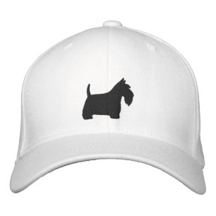 Casquette Brodée Silhouette de Terrier écossais avec Monogramme sur