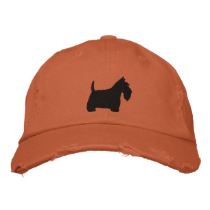 Casquette Brodée Silhouette écossaise Terrier avec texte