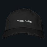 Casquette Brodée Simple Black Custom Ajouter Votre Nom Élégant Broi<br><div class="desc">Simple Black Custom Ajouter Votre Nom Élégant Casquette De Baseball Brodé</div>