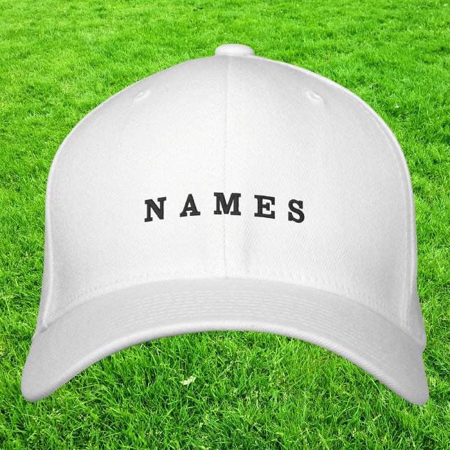 Casquette Brodée Simple Minimal Personnalisé Ajouter Votre Nom Élég (Créateur téléchargé)