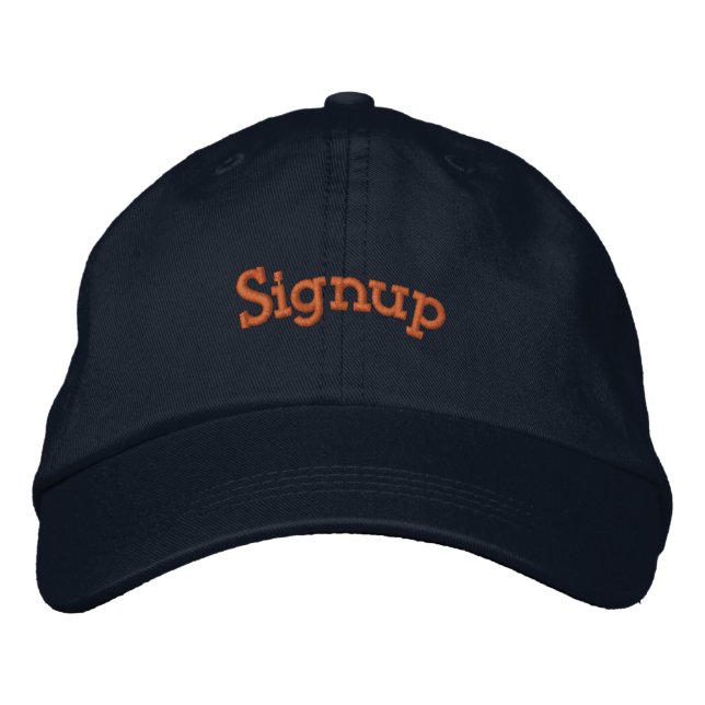 Casquette Brodée S'inscrire🎩 texte Brodé Chapeau Navy personnalisé (Devant)