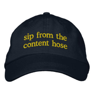 Casquette Brodée sip du tuyau satisfait