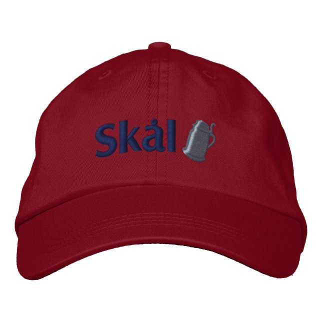 Casquette Brodée Skal ! Toast de boisson scandinave (Devant)