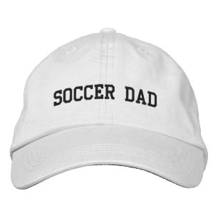 Casquette Brodée Soccer Papa blanc noir personnalisé texte sport mo