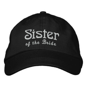 Casquette Brodée SOEUR de la BRIDE Nom personnalisé NOIR B3