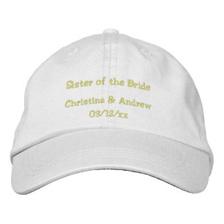 Casquette Brodée "Soeur de la mariée" avec les noms des couples