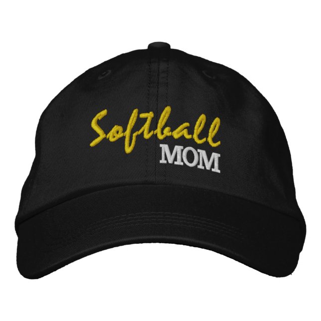 Casquette brodée Softball Mom, thème sportif (Devant)