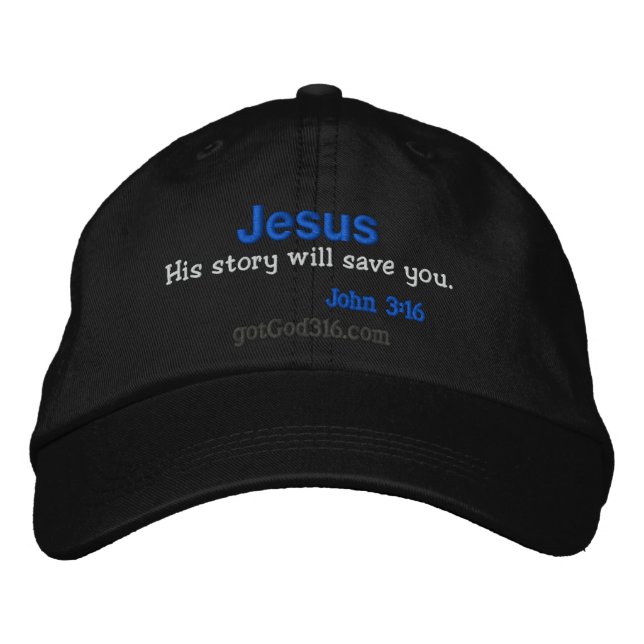 Casquette Brodée Son histoire vous sauvera gotGod316.com Wool (Devant)