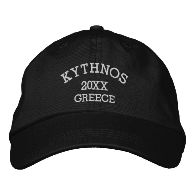 Casquette Brodée Souvenir de Kythnos Grèce (Devant)