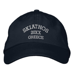 Casquette Brodée Souvenir de Skiathos Grèce