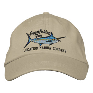 Casquette Brodée Sport personnalisé Pêche Blue Marlin Broderie