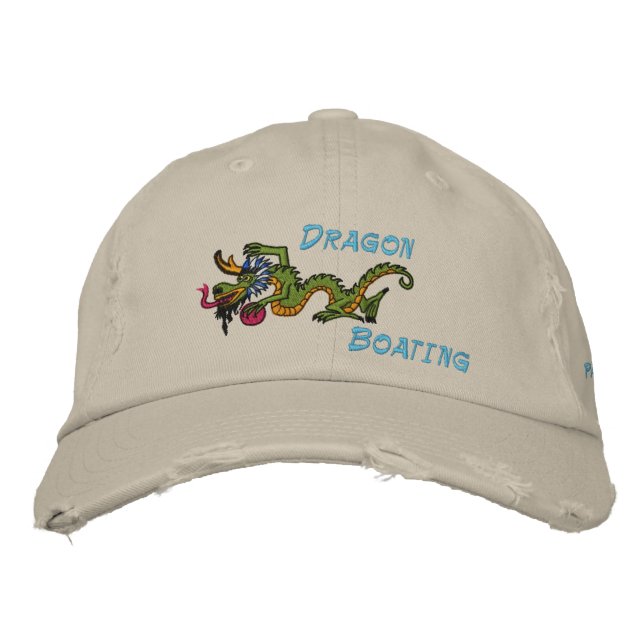 Casquette Brodée sports solaires dragon, Dragon, Bateau (Devant)
