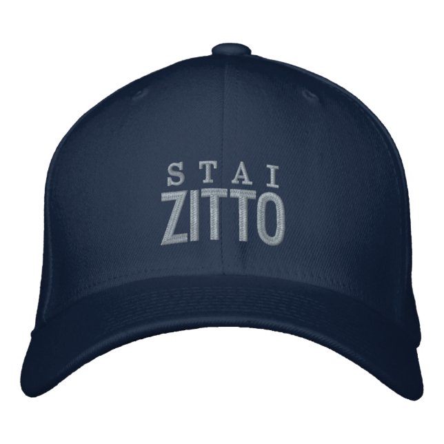 Casquette Brodée Stai Zitto Drôle Être tranquille (Devant)