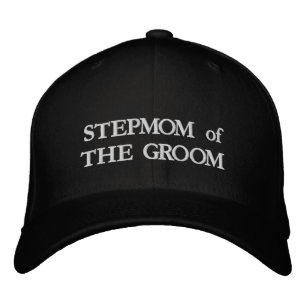 Casquette Brodée Stepmaman de la chambre noir blanc élégant mariage