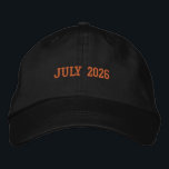 Casquette Brodée Stitched JULY 2026 text Summer-Hat Navy Color Cool<br><div class="desc">Honor a memorable summer moment with this Navy Alternative Apparel Basic Adjustable Cap showcasing finely stitched “JULY 2026” text for a sharp, professional finish. Its one-size-fits-all adjustable closure provides a secure and relaxed fit, making it ideal for independence celebrations, company anniversaries, travel groups, or promotional campaigns. Place a bulk order...</div>