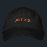 Casquette Brodée Stitched JULY 2026 text Summer-Hat Navy Color Cool<br><div class="desc">Honor a memorable summer moment with this Navy Alternative Apparel Basic Adjustable Cap showcasing finely stitched “JULY 2026” text for a sharp, professional finish. Its one-size-fits-all adjustable closure provides a secure and relaxed fit, making it ideal for independence celebrations, company anniversaries, travel groups, or promotional campaigns. Place a bulk order...</div>