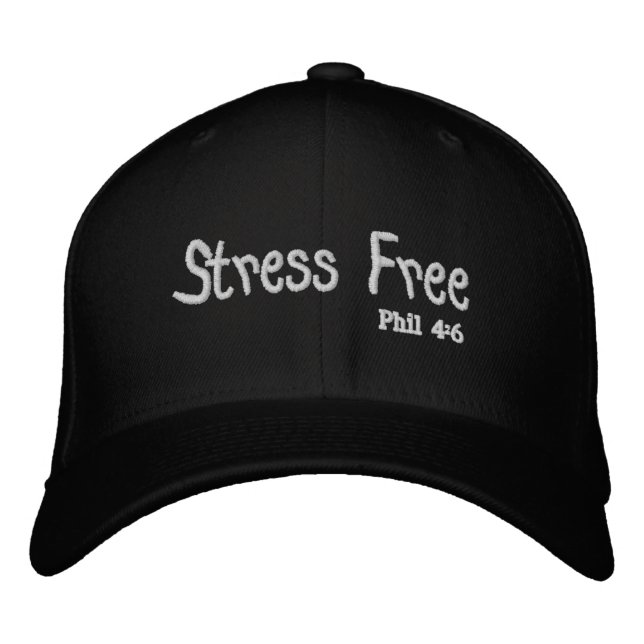 Casquette Brodée Stress Free Phil 4:6 Customiser (Devant)
