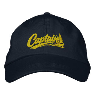 Casquette Brodée Style de typographie gras simple pour capitaine de