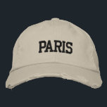Casquette Brodée Style Vintage de broderie noire PARIS<br><div class="desc">PARIS Black Brodé vintage style casquette en coton beige défoncé. Un cadeau merveilleux pour tous ceux qui aiment Paris France ! Si vous préférez avoir votre texte personnel, il vous suffit de cliquer sur le bouton "Personnaliser ce modèle" pour entrer votre choix de texte personnalisé. La broderie est également personnalisable...</div>