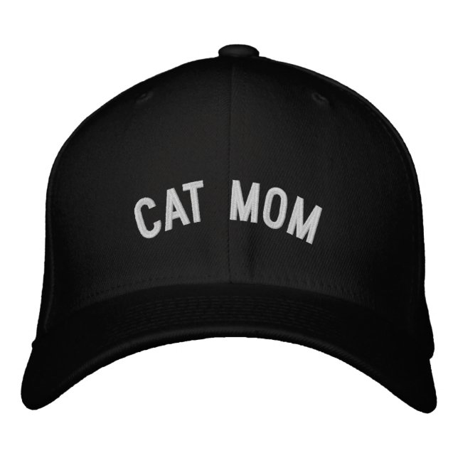 Casquette Brodée Stylish Custom CAT MOM Text (Devant)