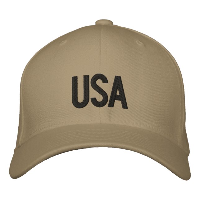 Casquette Brodée Stylish Custom New York Text Khaki (Devant)