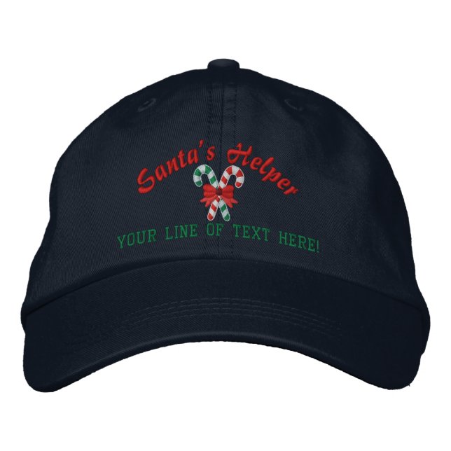 Casquette Brodée Sucres de canne d'assistance Père Noël personnalis (Devant)