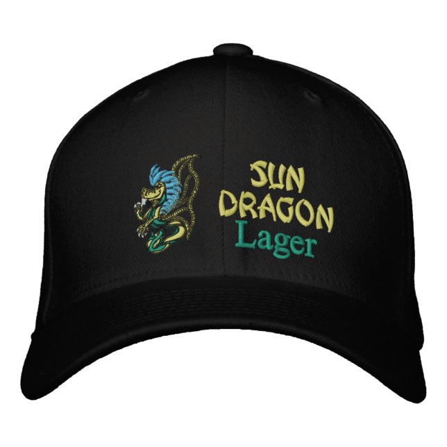 Casquette Brodée Sun Dragon, Lager (Devant)