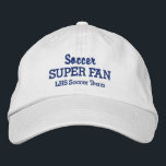 Casquette Brodée Super Fan de football Custom High School Sports Te<br><div class="desc">Soutenez votre équipe de football préférée avec ce casquette de baseball SUPER FAN. Ajoutez le nom de votre école secondaire, de votre jeunesse, de votre club ou de votre équipe collégiale pour créer un casquette unique. (Vous pouvez également changer ceci en n'importe quel autre sport.) Modifiez facilement le texte et...</div>