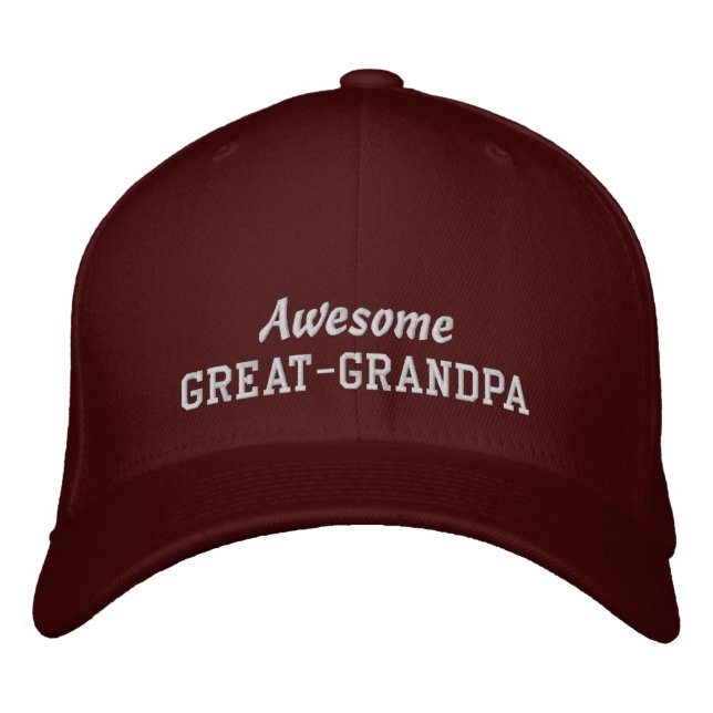 Casquette Brodée Super GRAND-GRANDPA/ Nouveau-enfant ou anniversair (Devant)