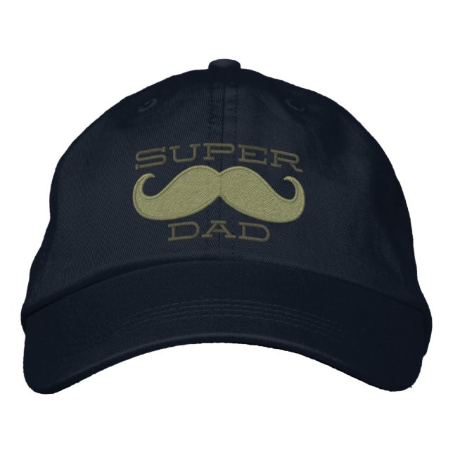 Casquette Brodée Superpapa Mustache (Devant)