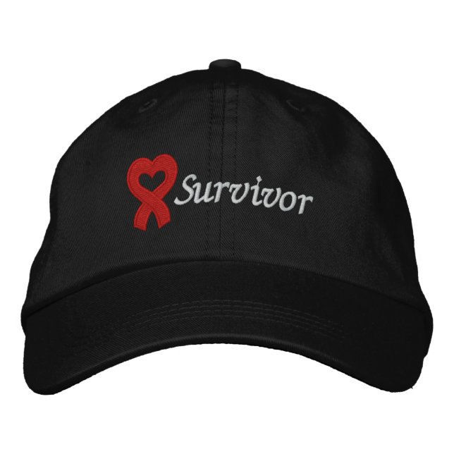 Casquette Brodée Survivant de la maladie cardiaque (Devant)