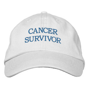 CASQUETTE BRODÉE SURVIVANT DU CANCER - BLEU
