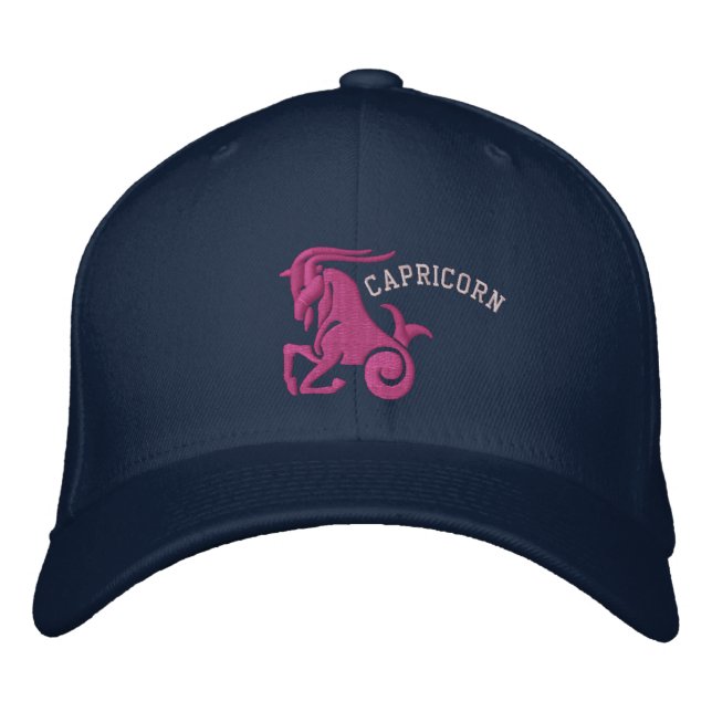 Casquette Brodée Symbole de Capricorne Zodiac Broderie 22 déc. - 19 (Devant)