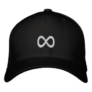 Casquette Brodée Symbole d'infini noir et blanc