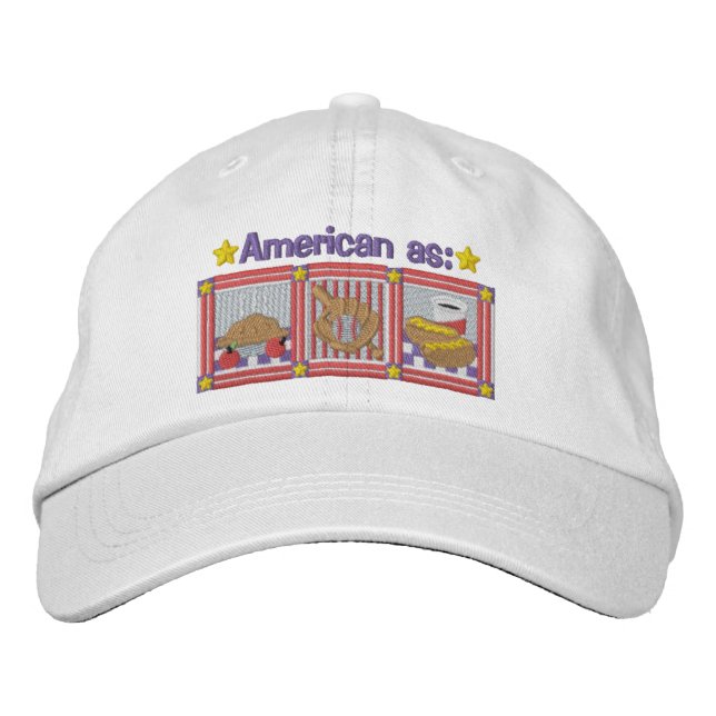 Casquette Brodée Symboles et icônes américains (Devant)