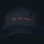 Casquette Brodée Tapez Votre Nom Texte Personnalisé Imprimé Élégant<br><div class="desc">Un vêtement de rechange de marine Casquette réglable de base avec texte brodé personnalisé. Les caractéristiques casquettes : texte "Tapez votre nom", brodé en couture de haute qualité, ajustement Classic réglable, assurant le confort pour toutes les tailles de tête, mélange de coton Premium pour la durabilité et la respirabilité, Parfait...</div>