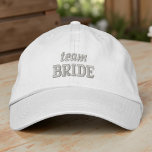 Casquette Brodée Team Bride Modern Simple Typography Mariage<br><div class="desc">Team Bride simple typographie.</div>