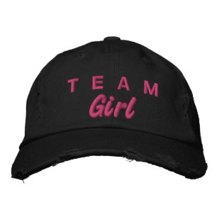 Casquette Brodée Team Girl Genre Révéler rose