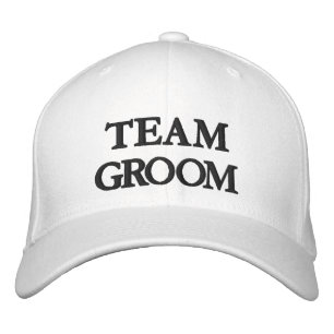 Casquette Brodée Team Groom mariage noir et blanc