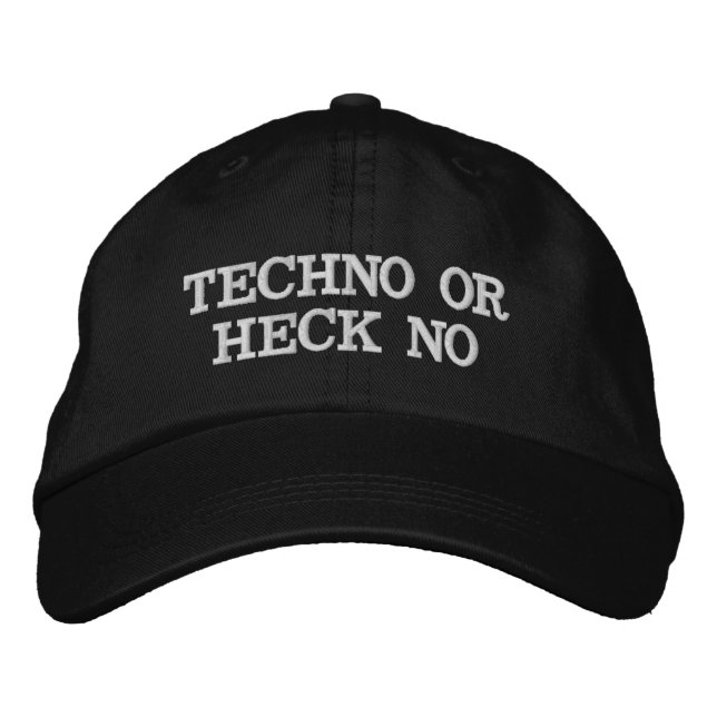 Casquette Brodée Techno ou estacade à claire-voie aucune (Devant)